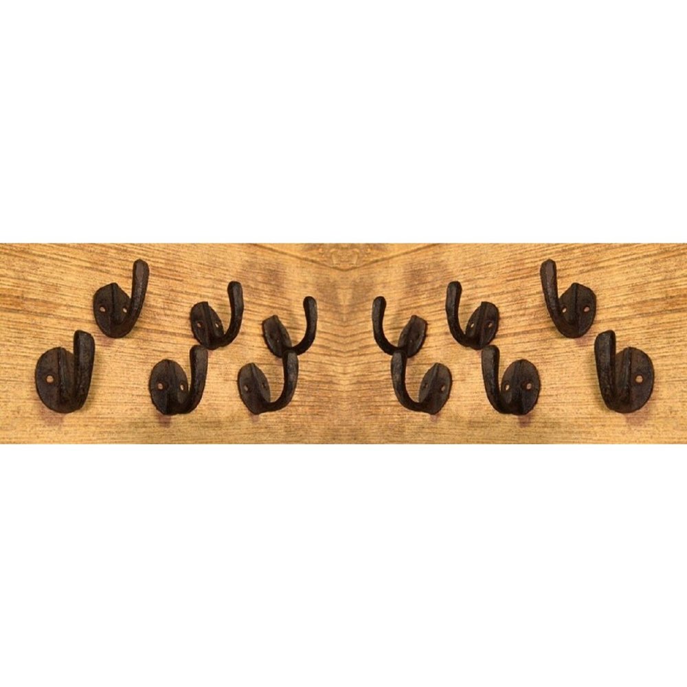 Dozen Cast Iron 1 1/2" tall Robe Hooks 01203